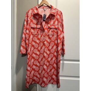 Crown & Ivy NWT Streets Of Charleston Pineapple Dress XL